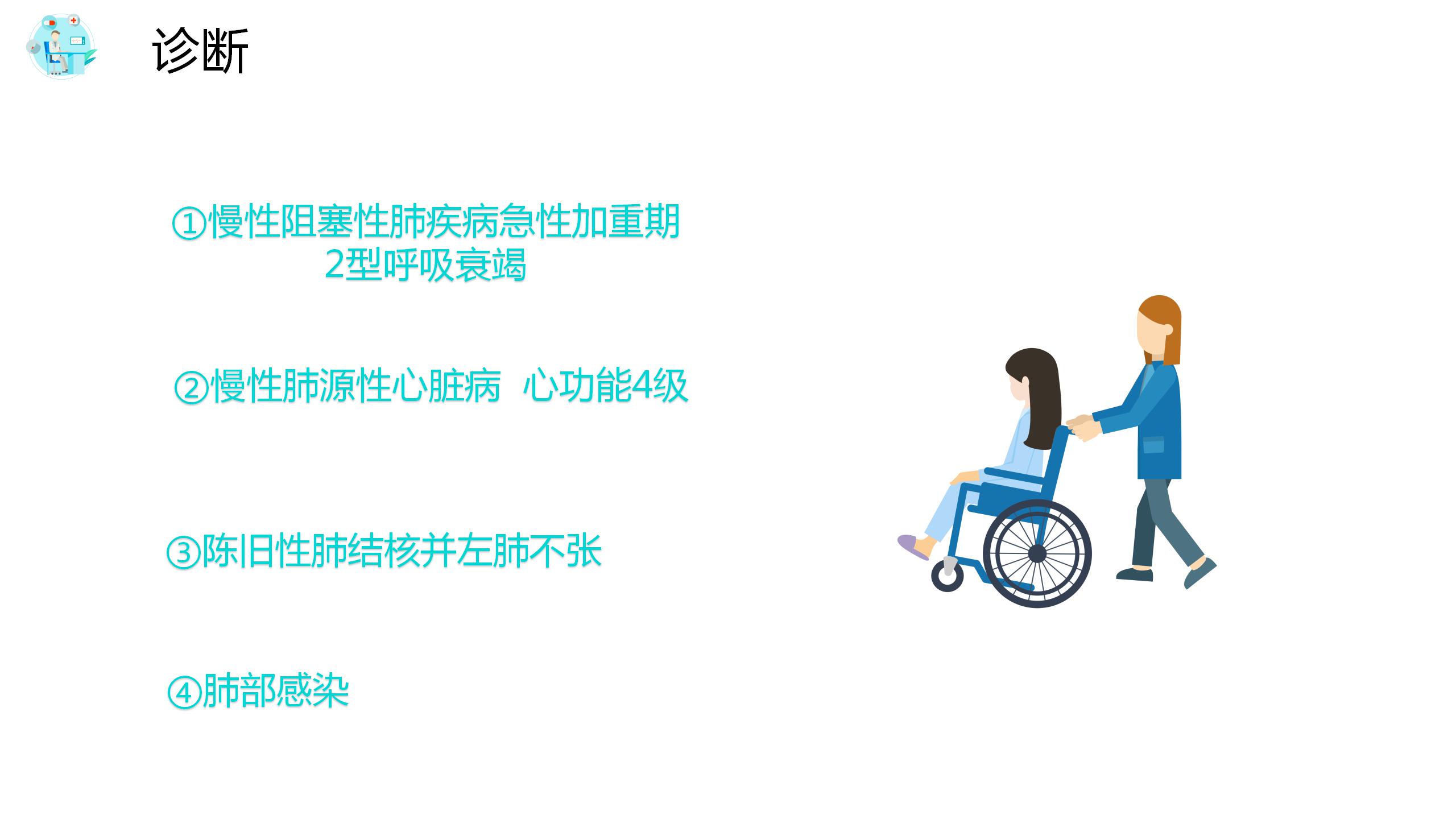 蓝色扁平化的医院护理查房ppt模板