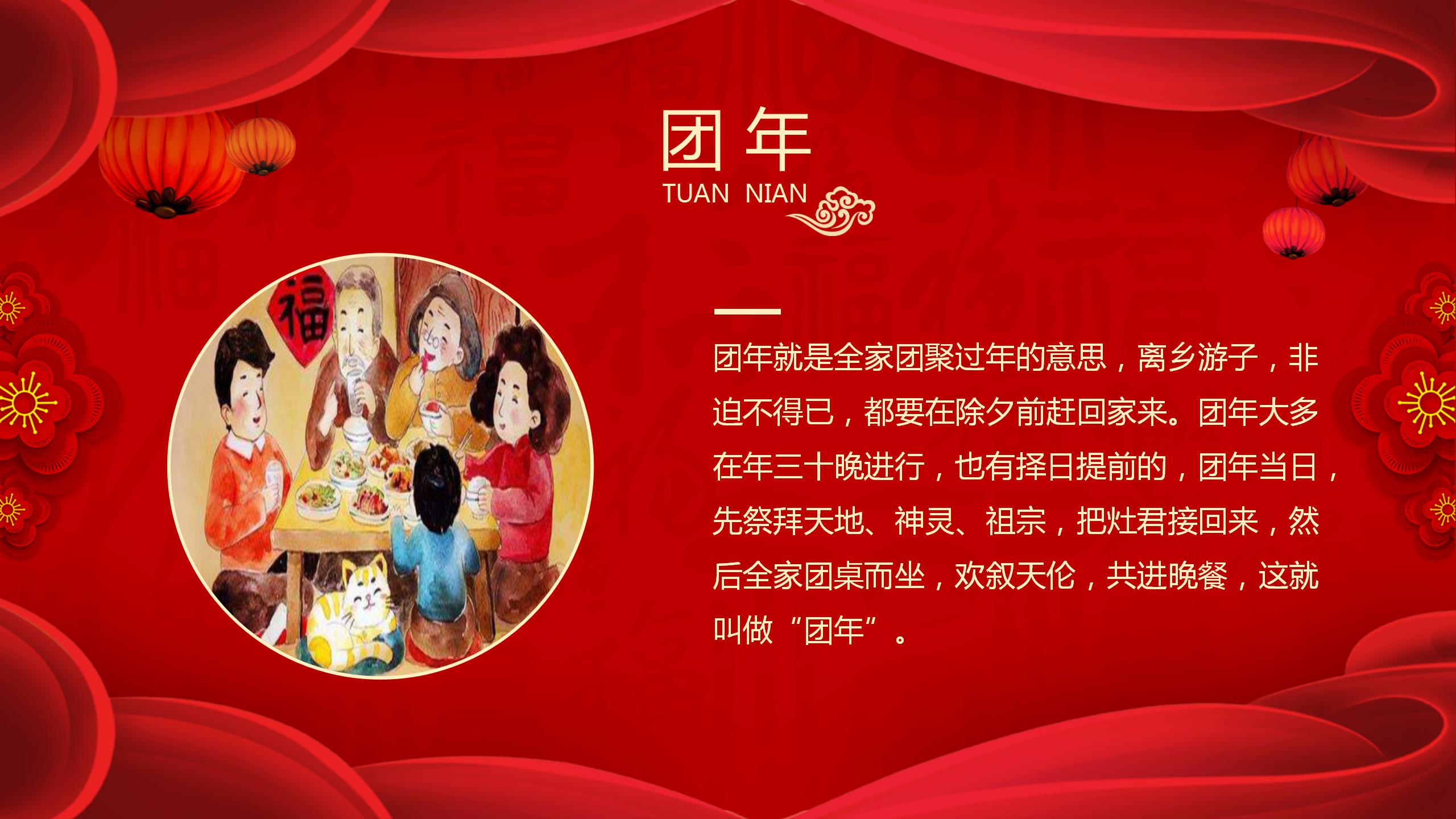 舞狮子的年会庆祝ppt模板