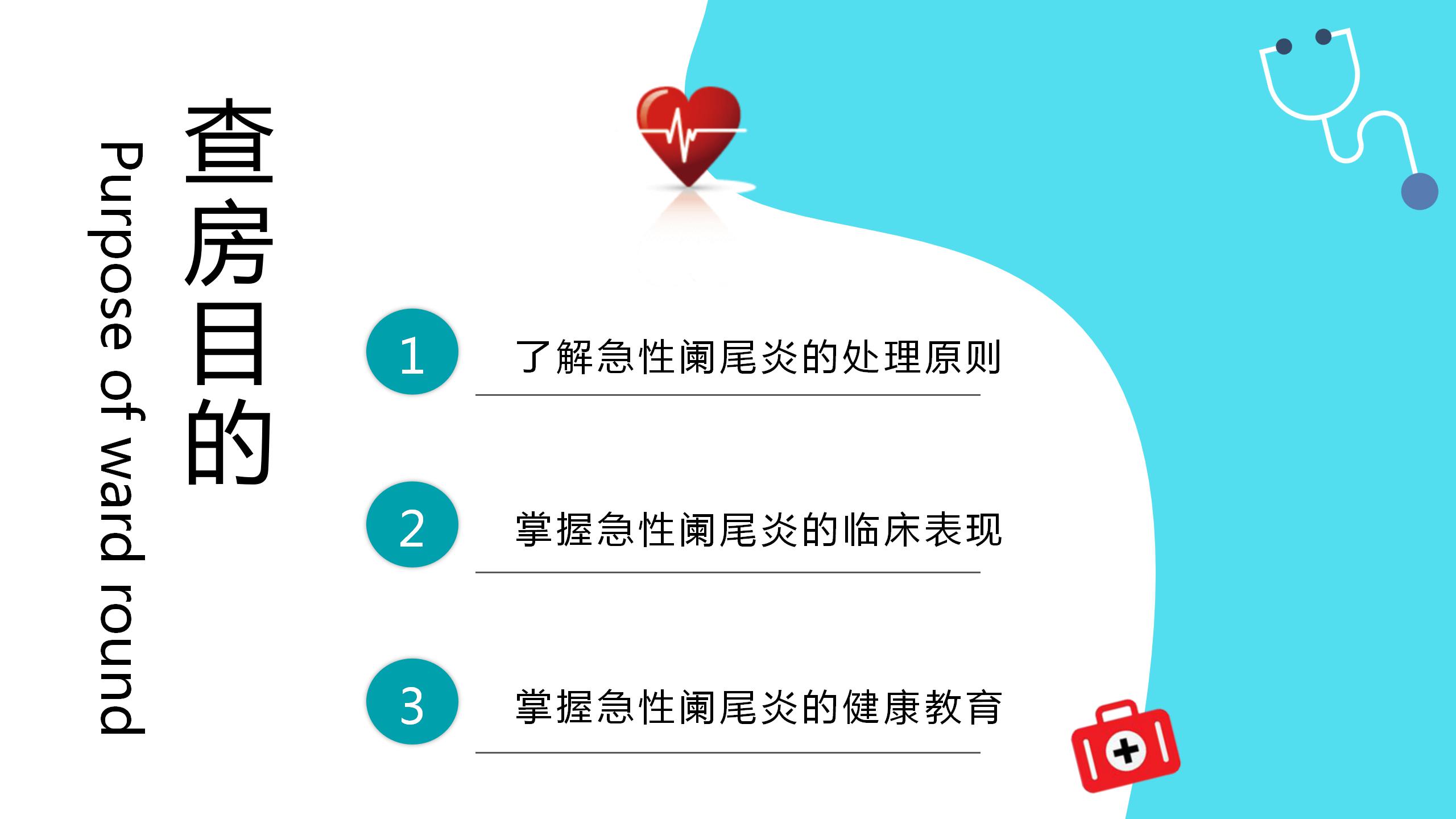 急性阑尾炎护理的ppt模板