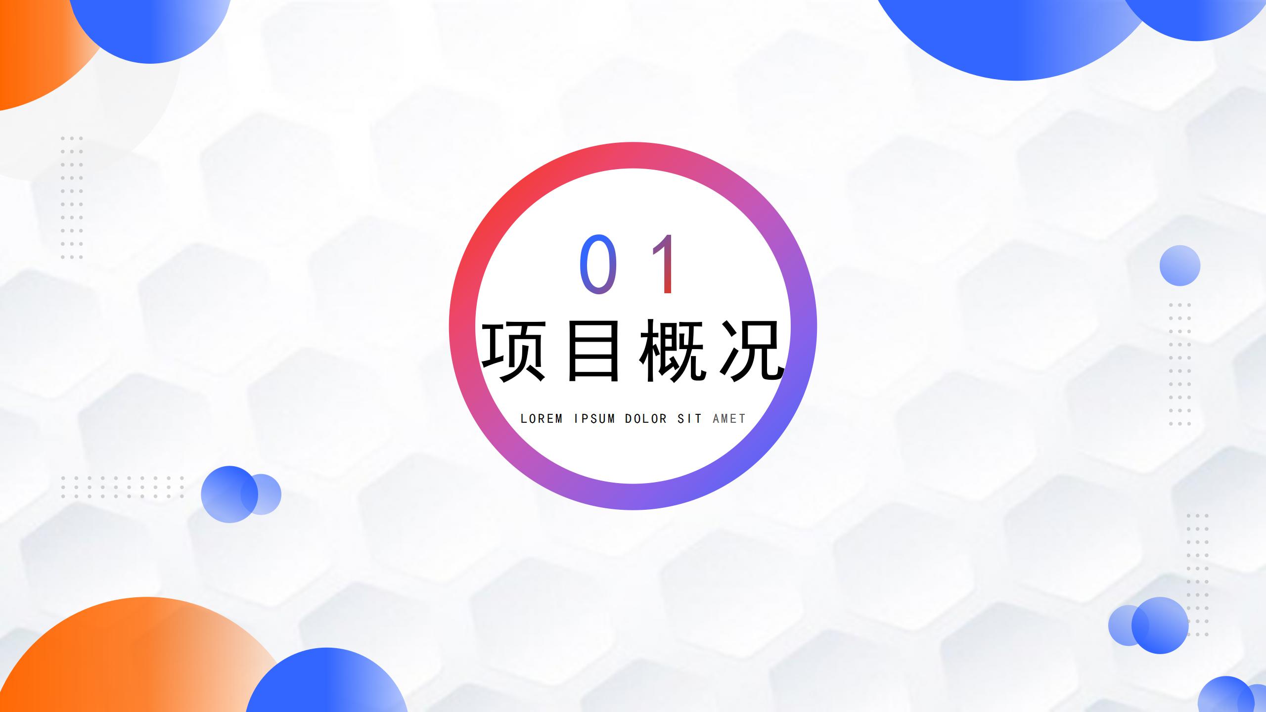 橙色渐变的商业计划书ppt模板