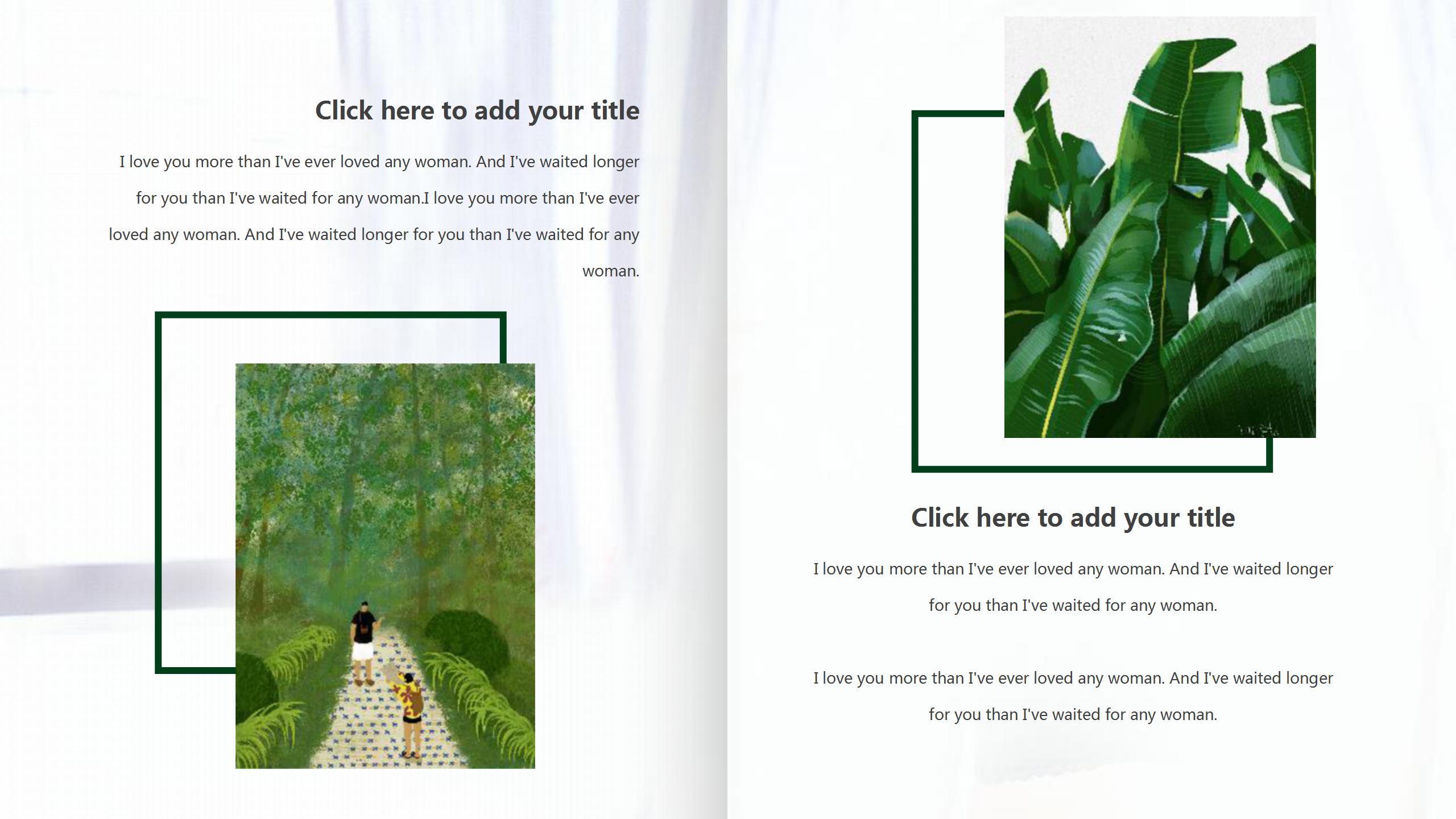 植物学相册的PPT模板