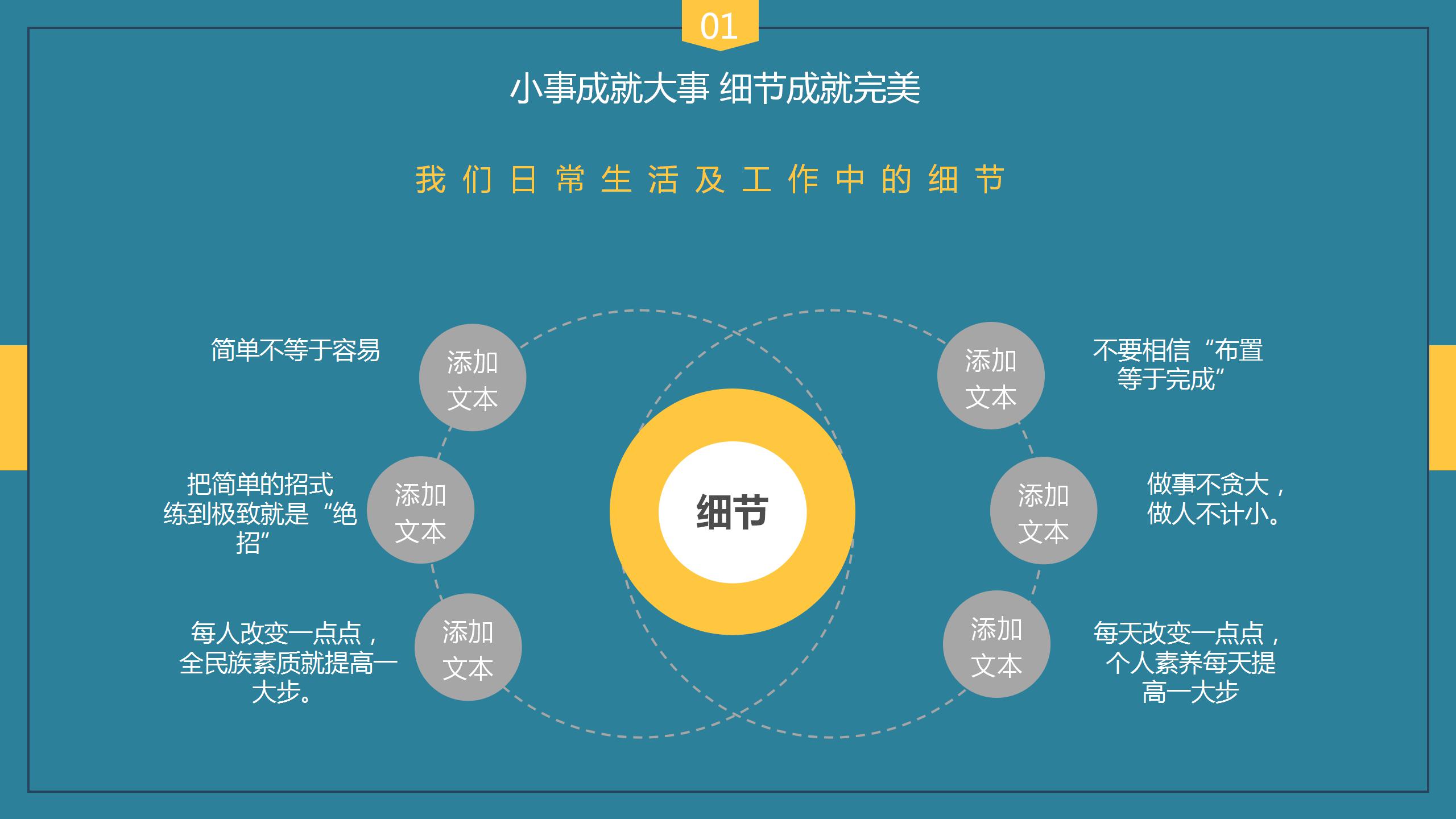 细节决定成败网课ppt模板