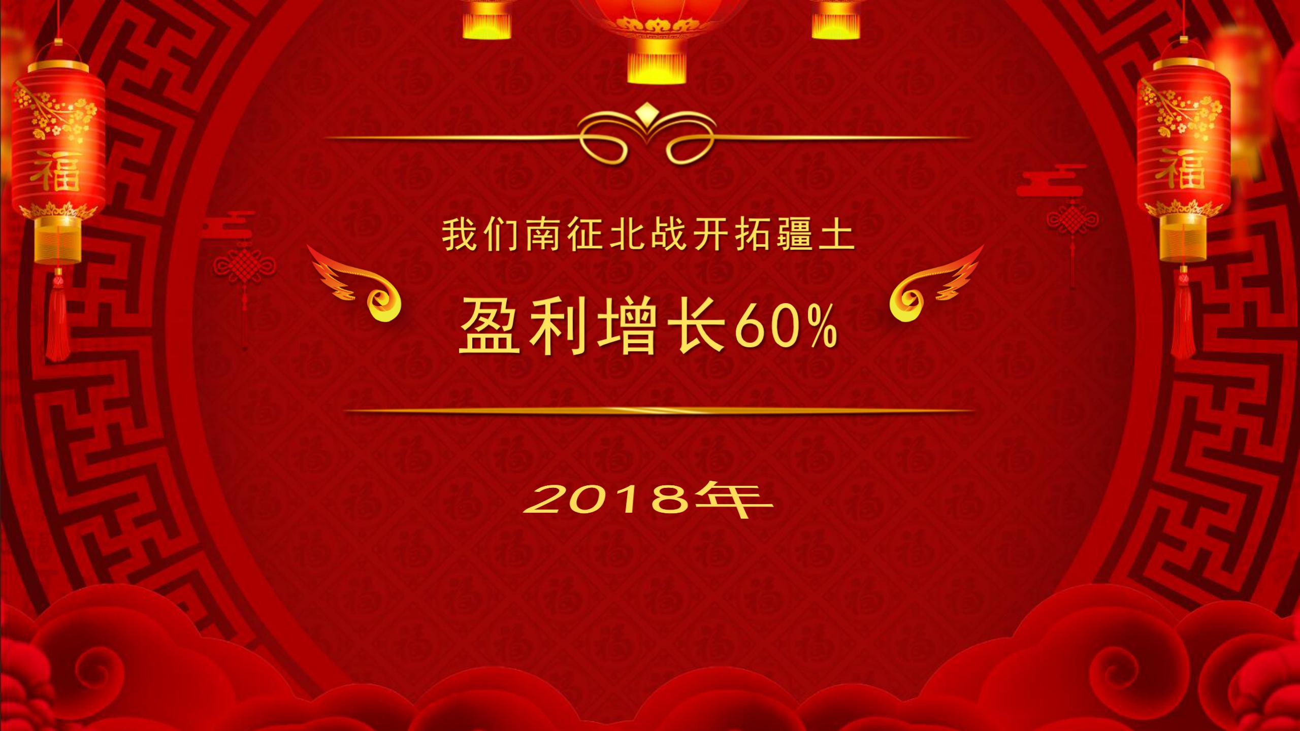 2019工作总结年会活动新年贺词ppt模版