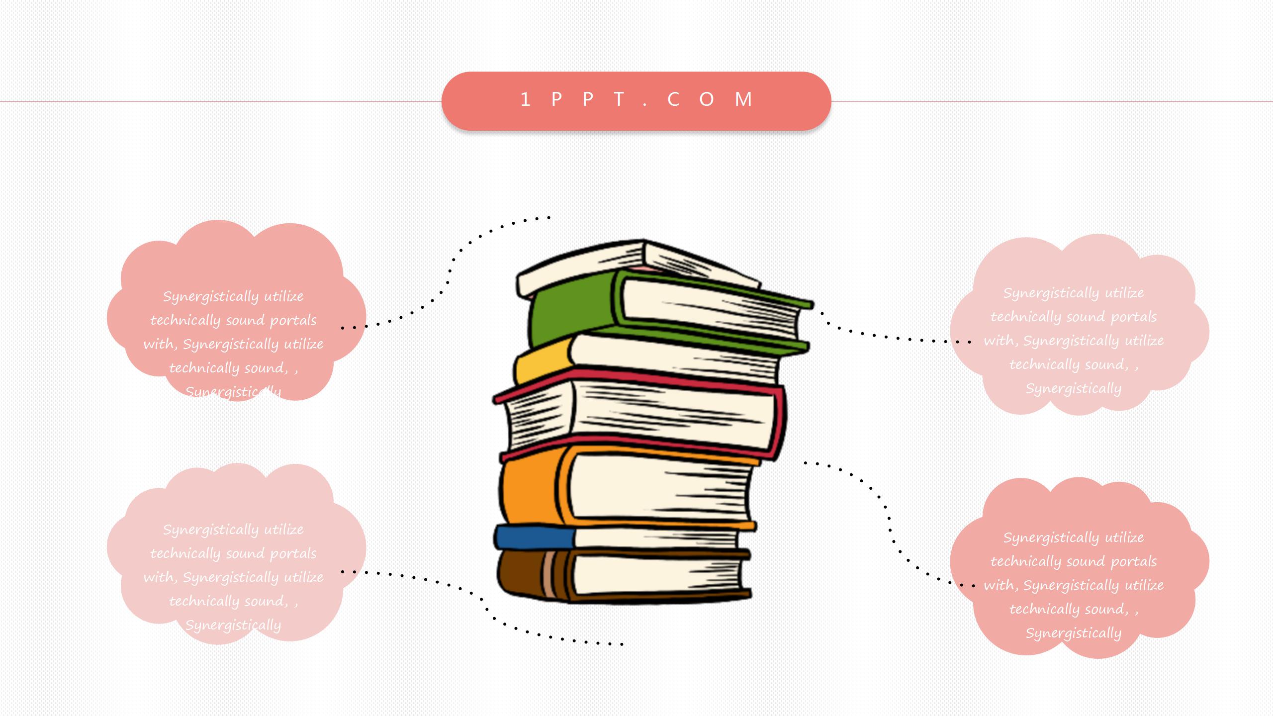 可爱小熊的读书报告ppt模板