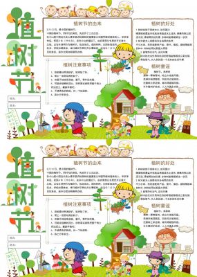 卡通312植树节手抄报