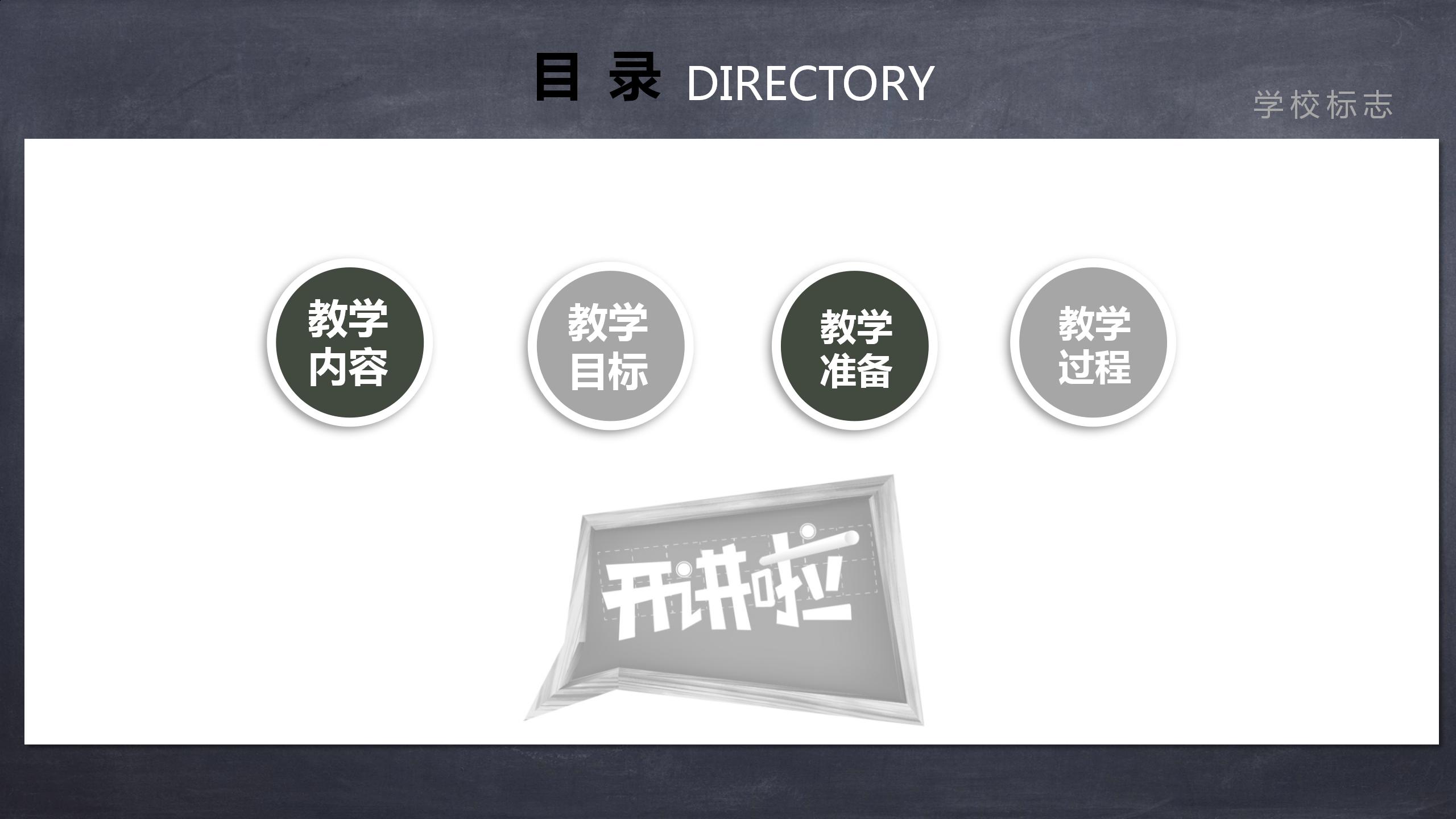 现代黑板风教师说课通用ppt模板