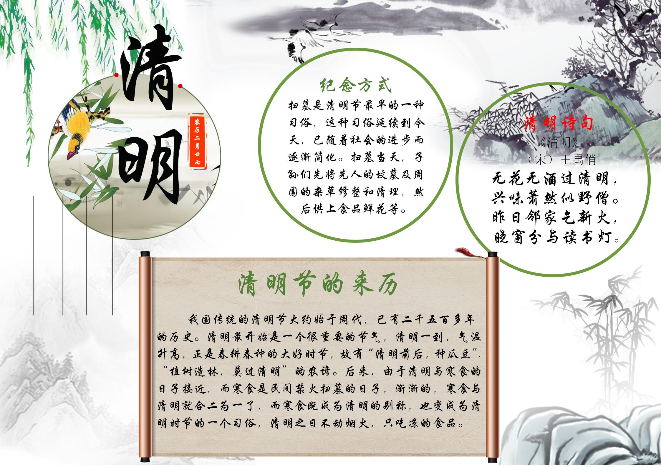 清明节手抄报内容