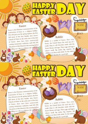 复活节英文手抄报