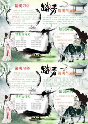清明踏青手抄报小报