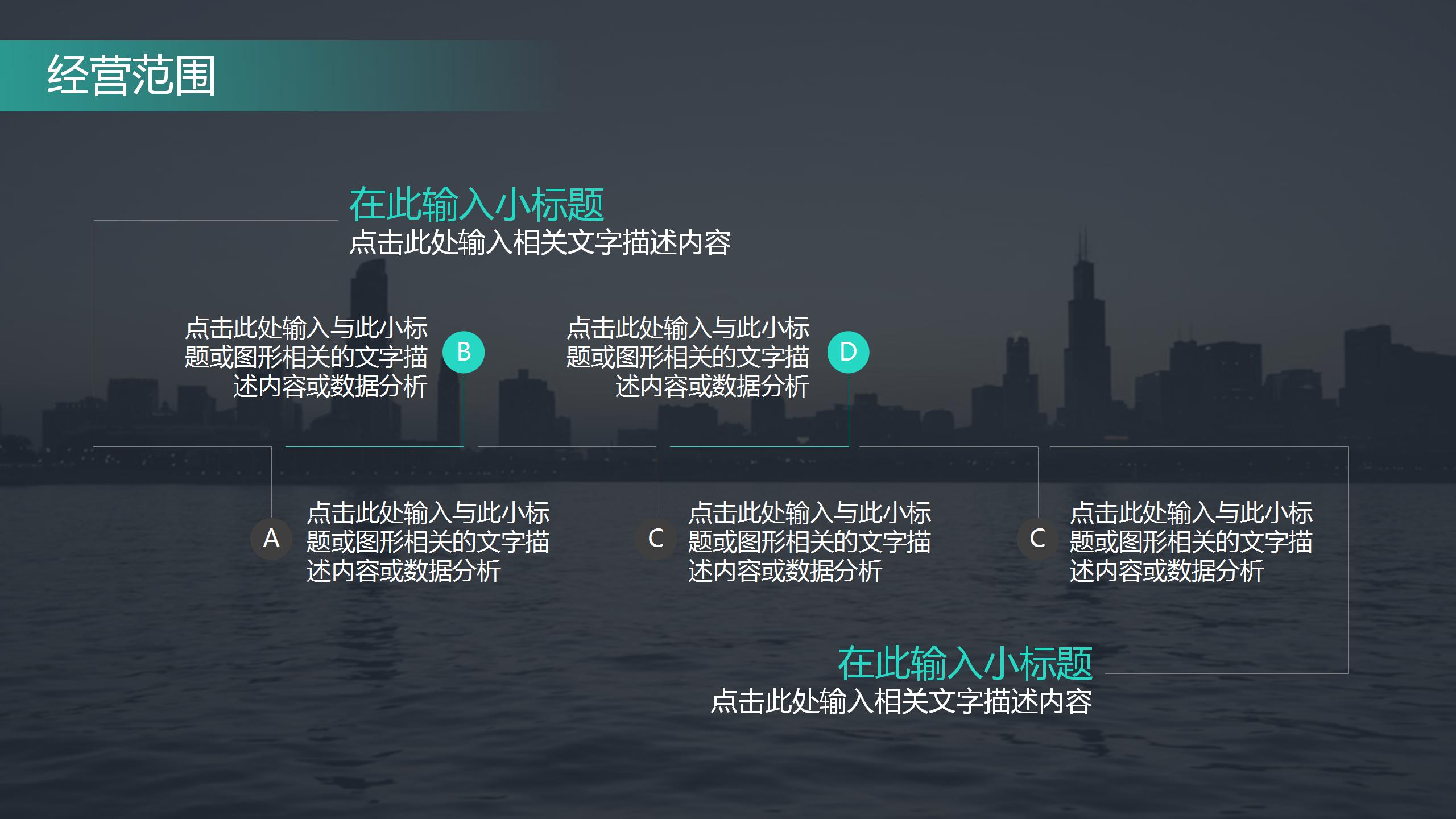 清爽薄荷绿风格企业ppt模板