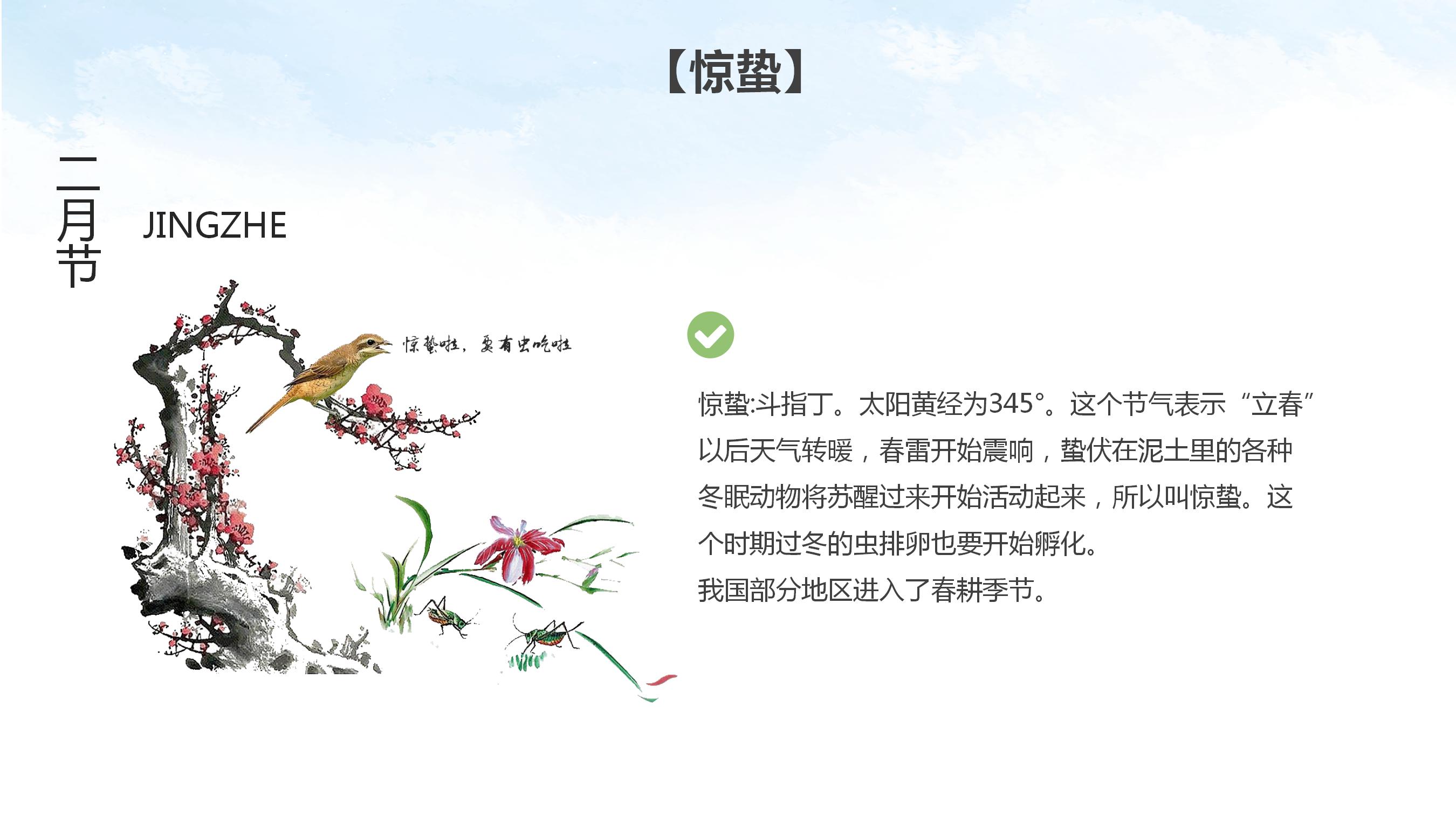 简约清新二十四节气清明节ppt模板