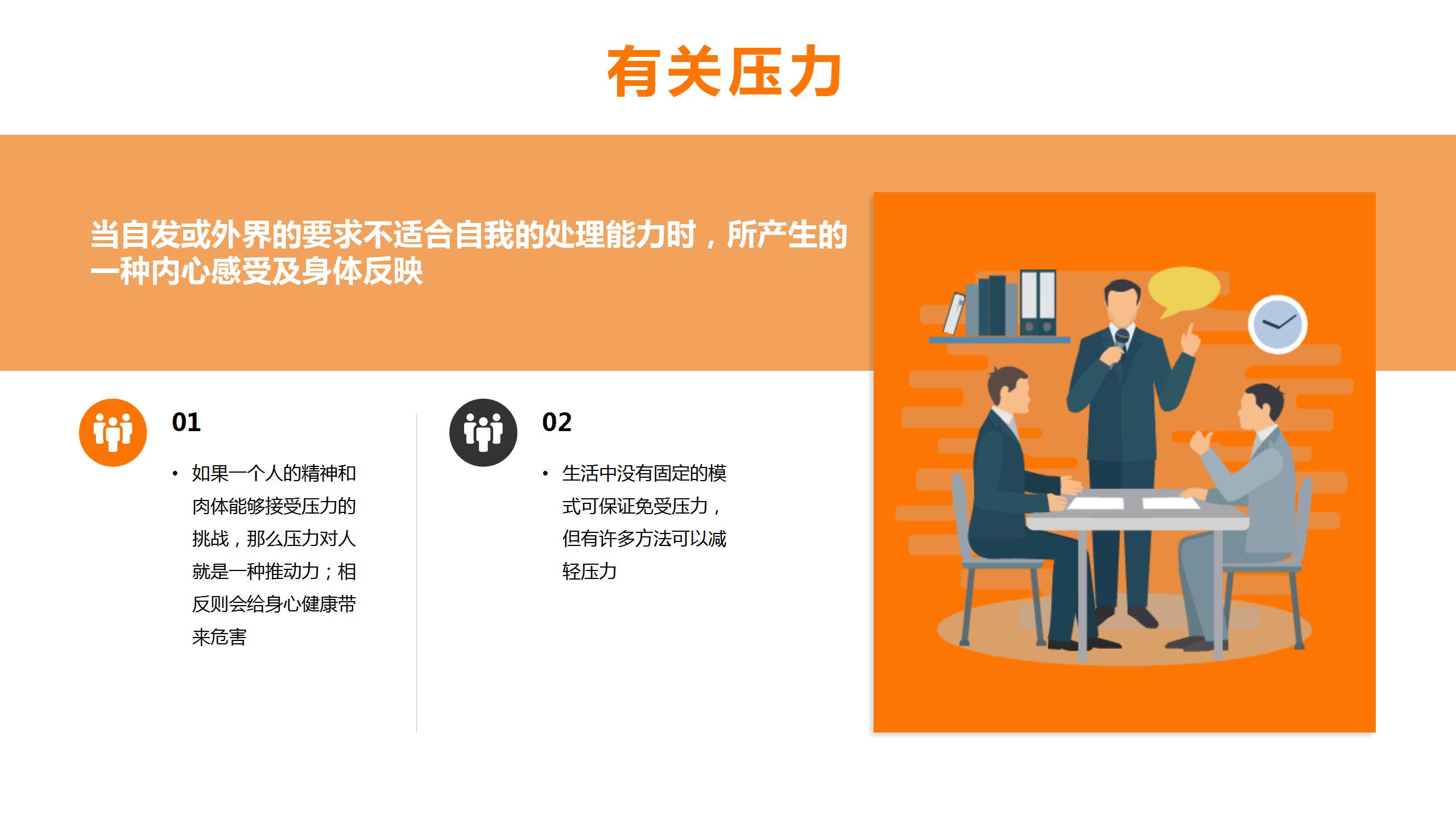 职场压力情绪管理ppt模板