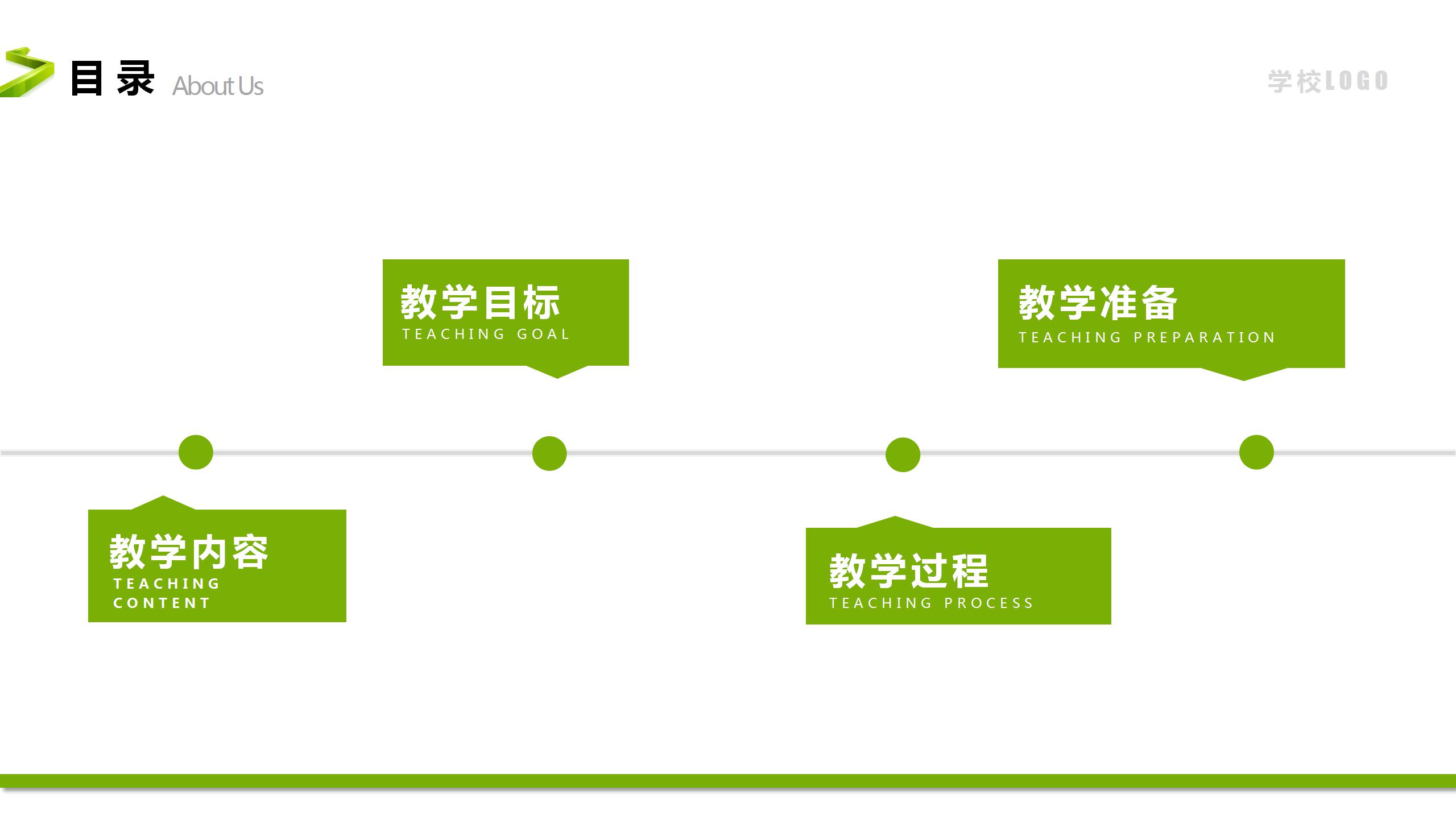 简约卡通教师公开课说课ppt模板