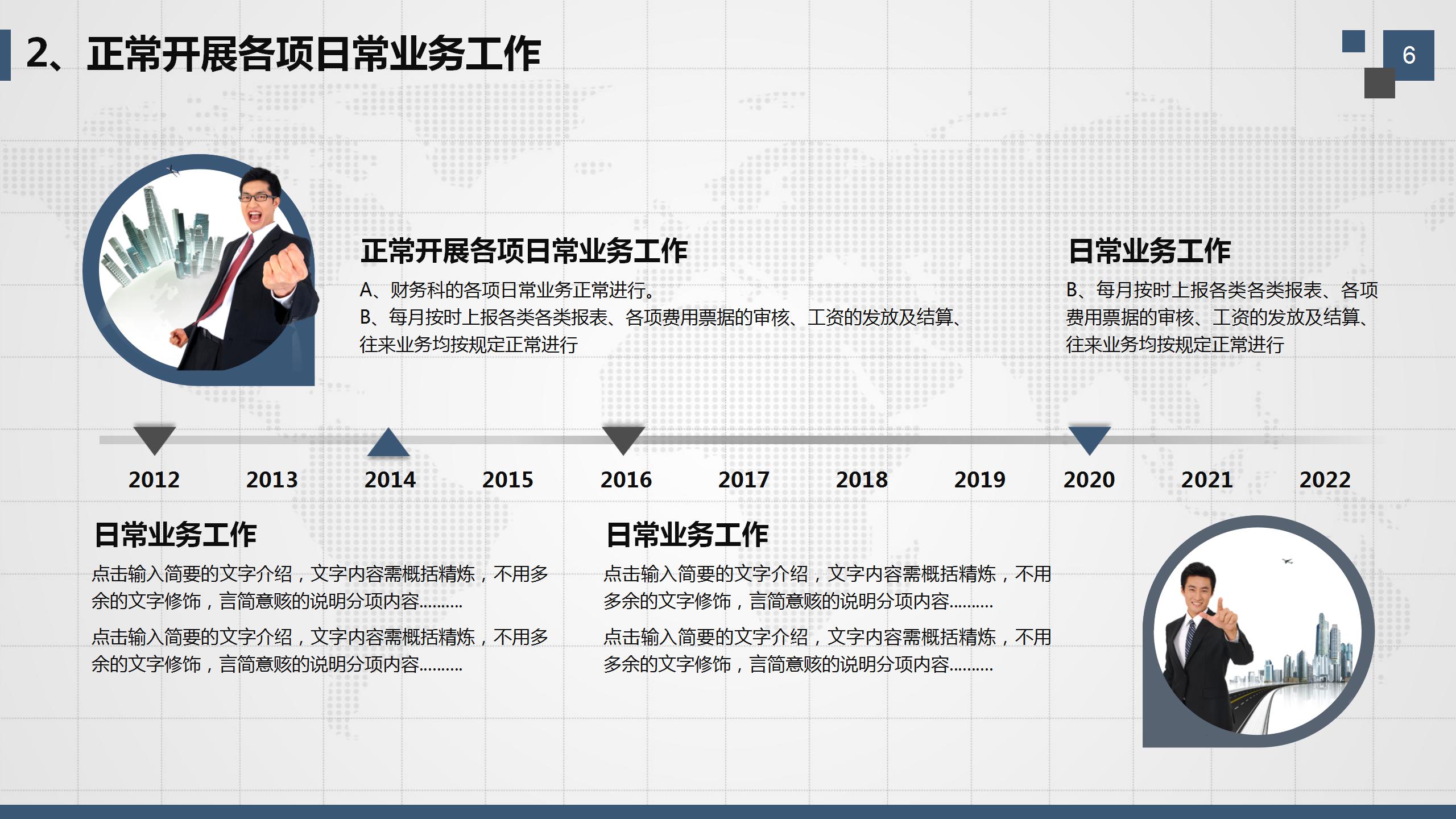 简约财务年度个人述职报告PPT模板