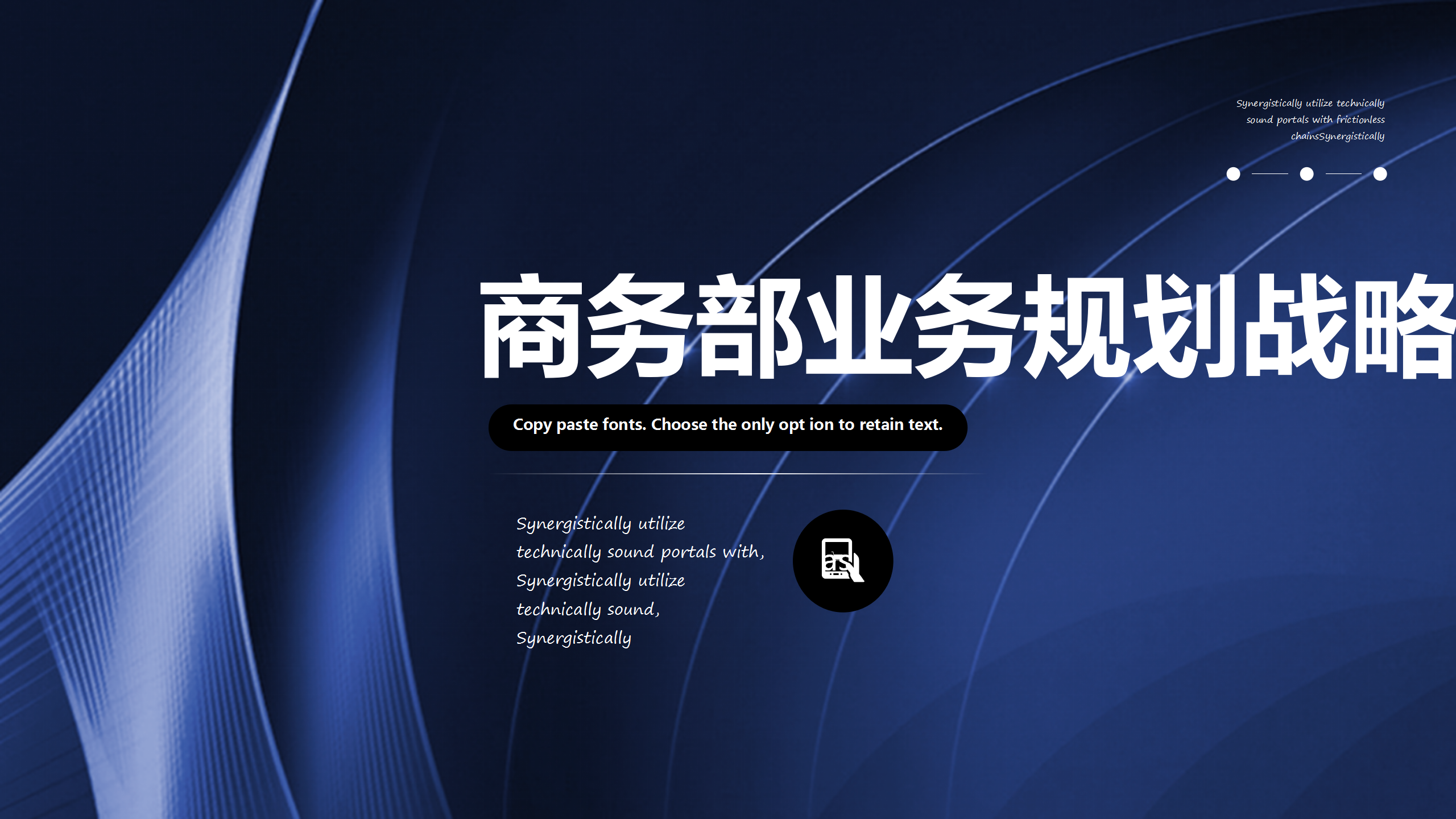 商务部业务规划战略ppt模板