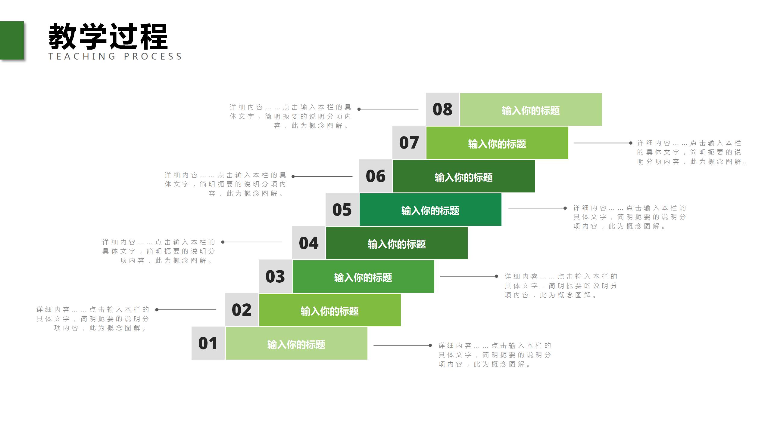 绿色小清新教师说课培训ppt模板