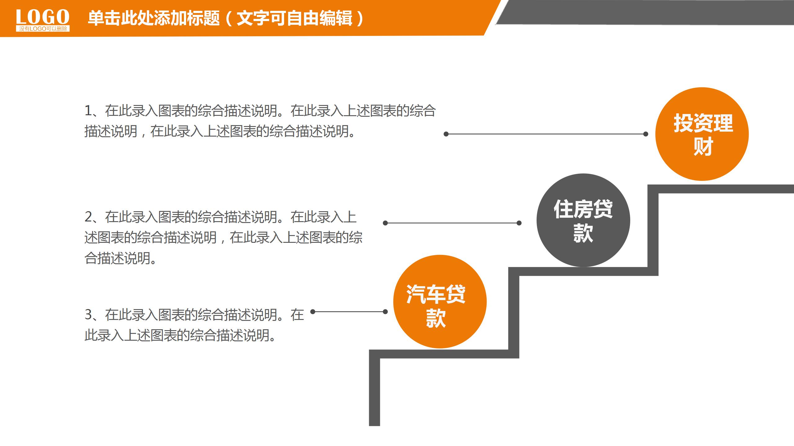 简约商务风金融理财行业项目展示ppt模板