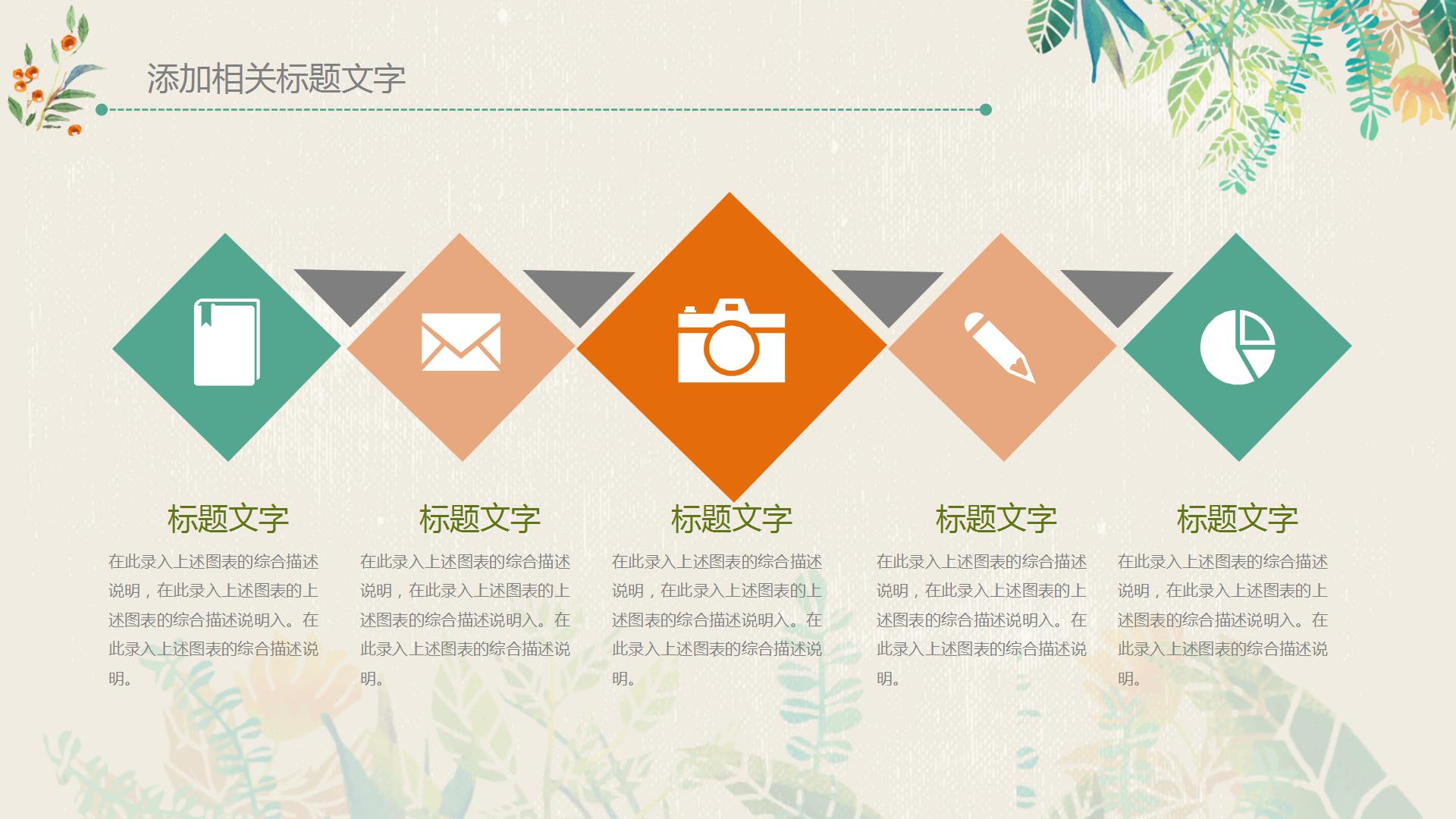 绿色小清新教师工作汇报通用ppt模板