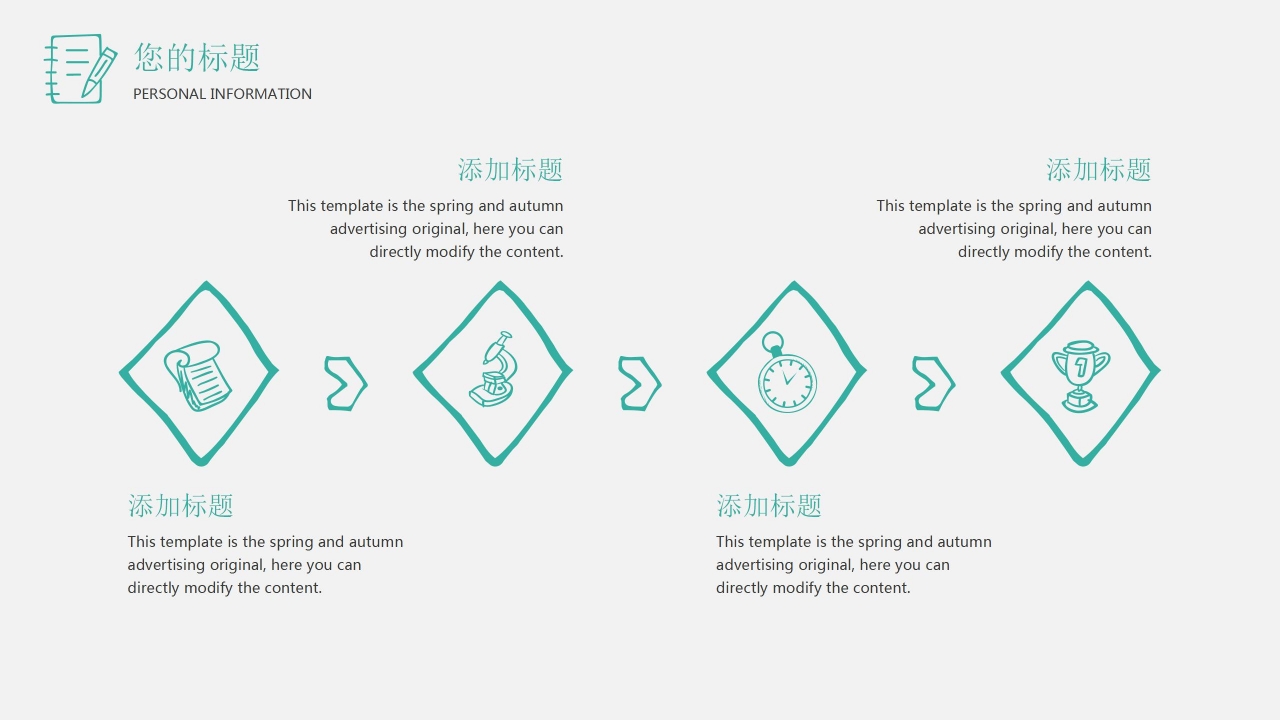 极简手绘风工作汇报通用ppt模板