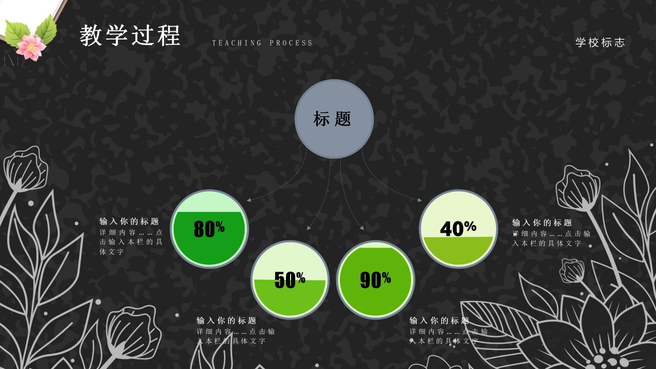 黑色炫酷教师说课ppt模板