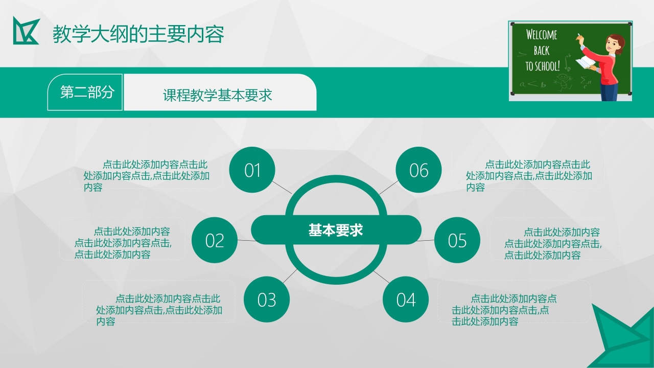 绿色简约教学培训讲座通用ppt模板