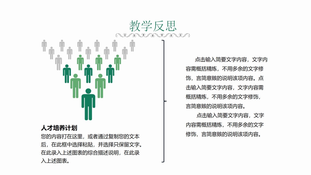 绿色简约小清新语文说课ppt模板