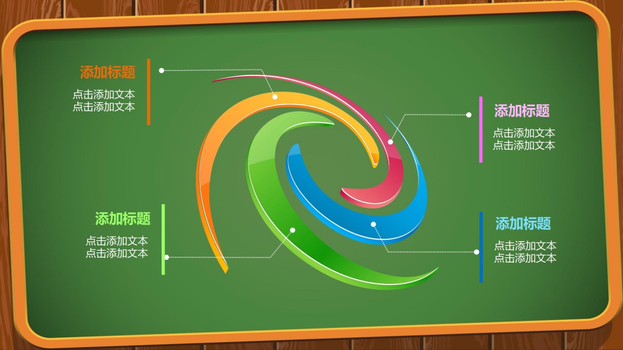 卡通黑板风幼儿园教学ppt模板