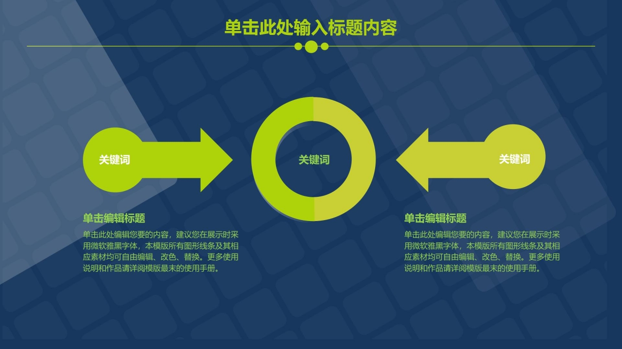 蓝色简约工作汇报ppt模板