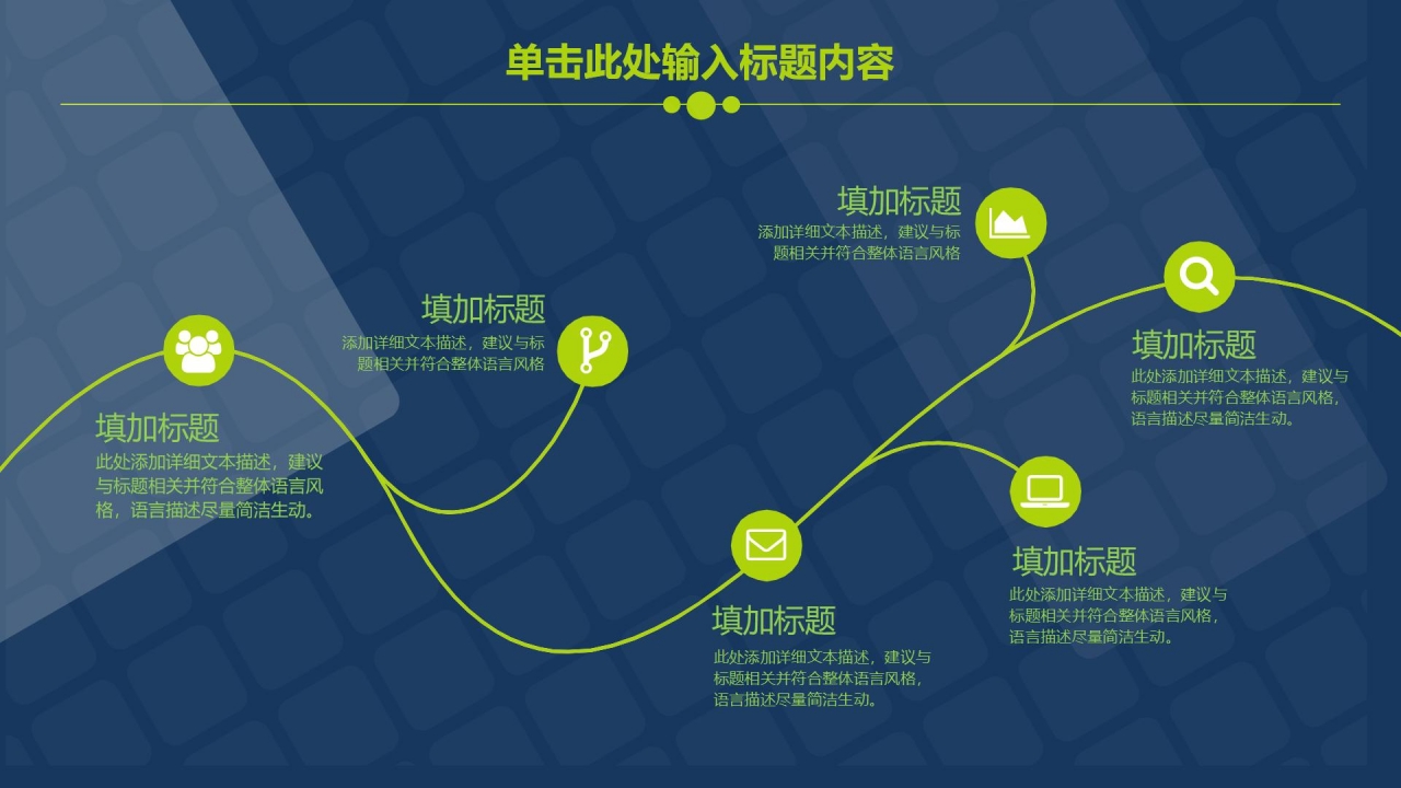 蓝色简约工作汇报ppt模板