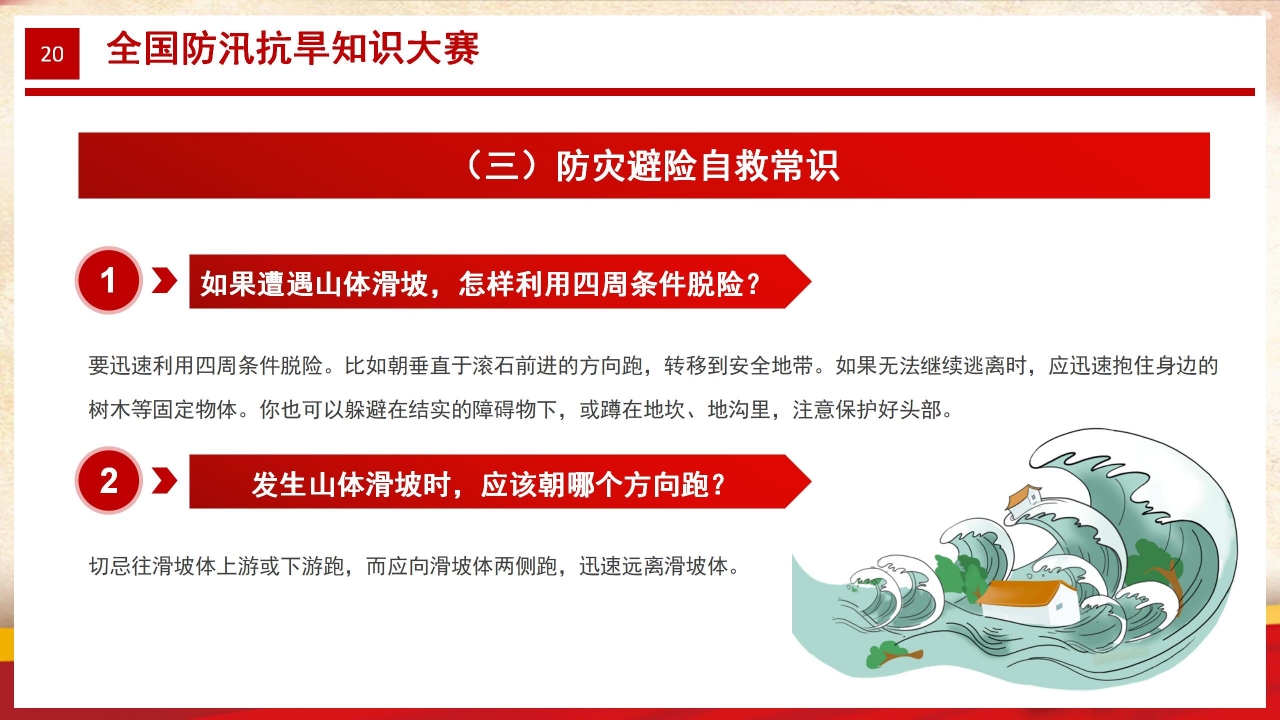 安全防汛知识主题教育ppt课件模板