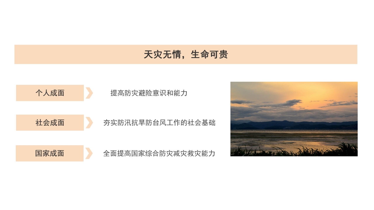 防洪减灾安全知识宣传教育ppt模板