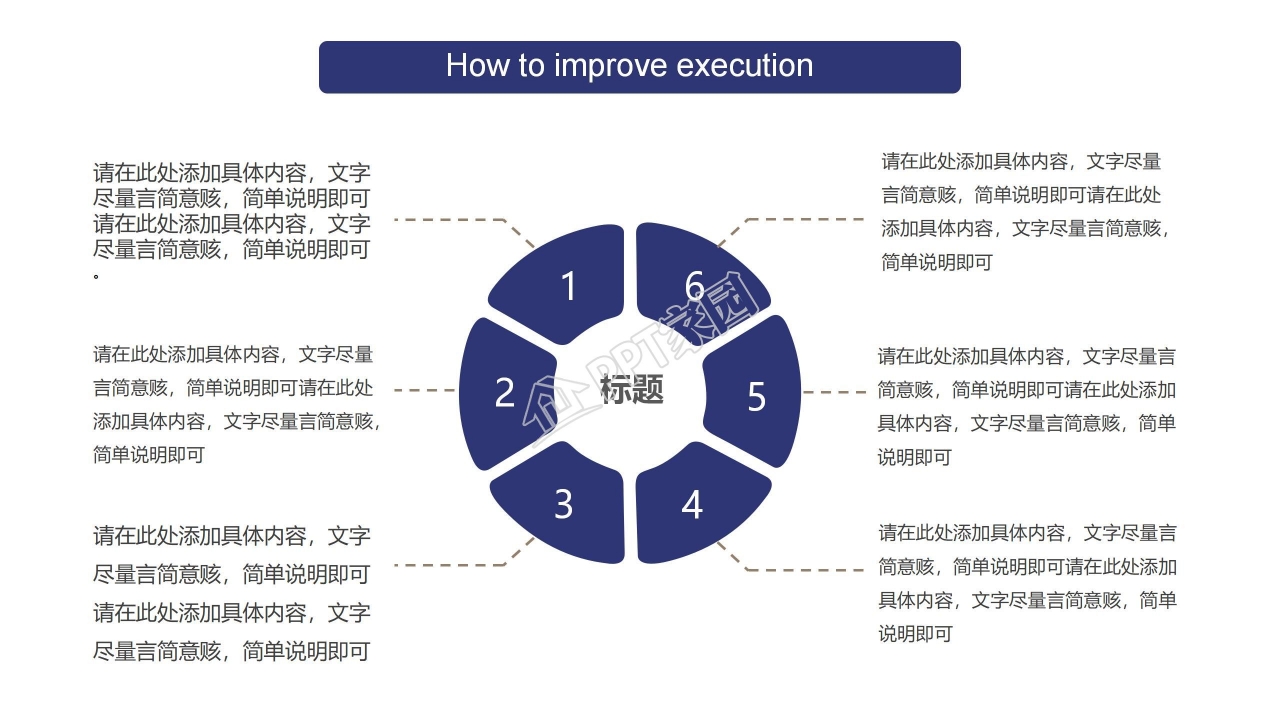 商务简约风员工执行力培训ppt模板