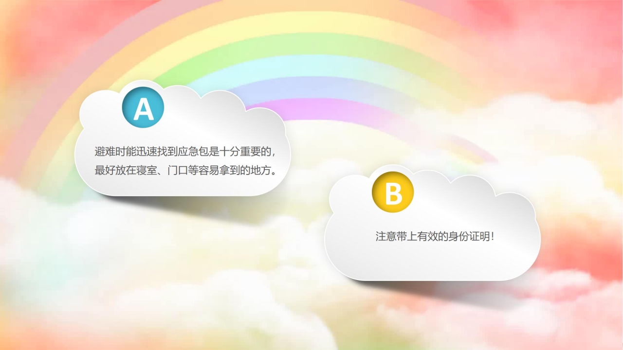 卡通防震救灾应急知识宣传活动ppt模板