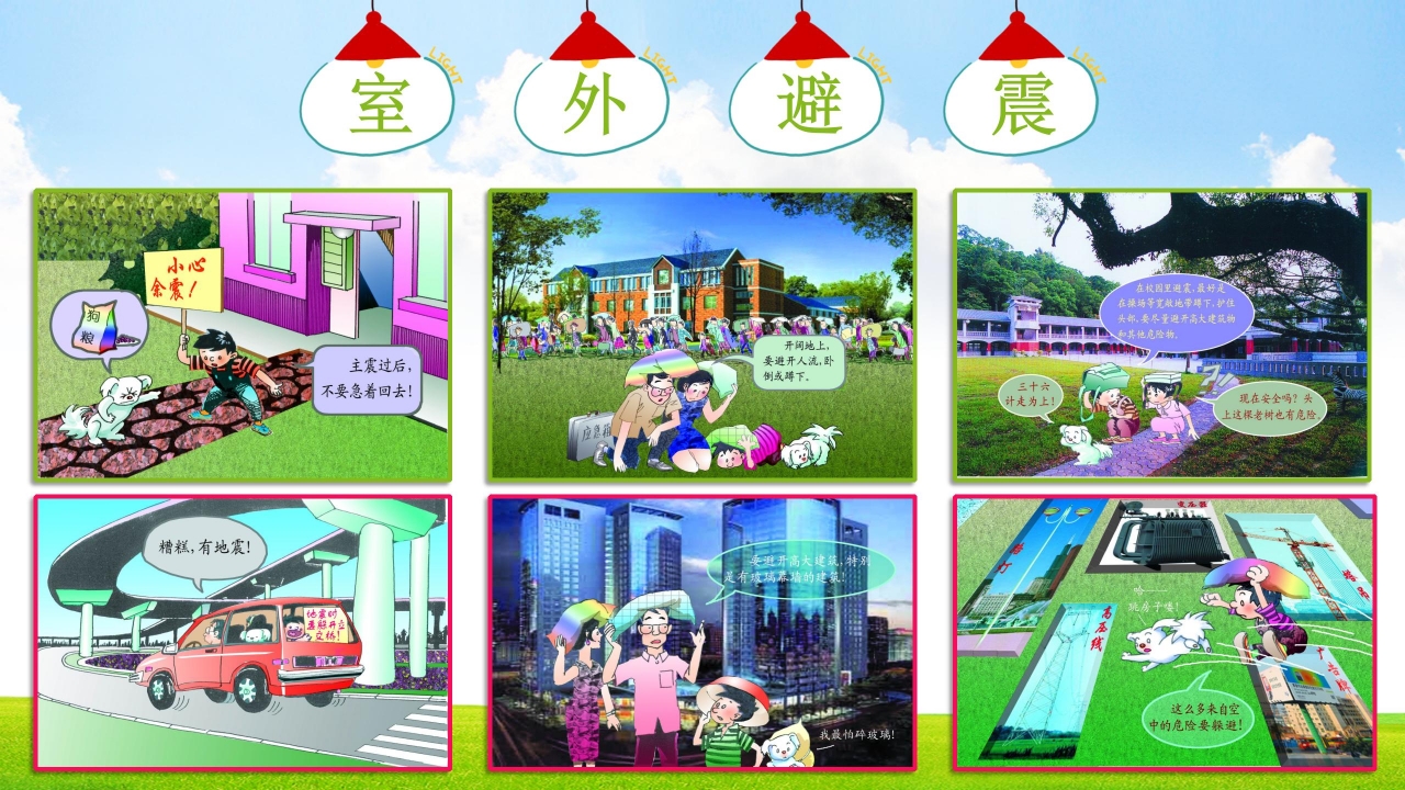 小学生防震减灾应急知识宣传展示ppt模板