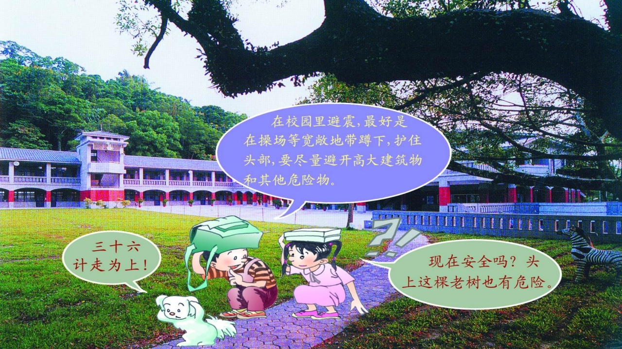 卡通防震救灾应急知识宣传活动ppt模板