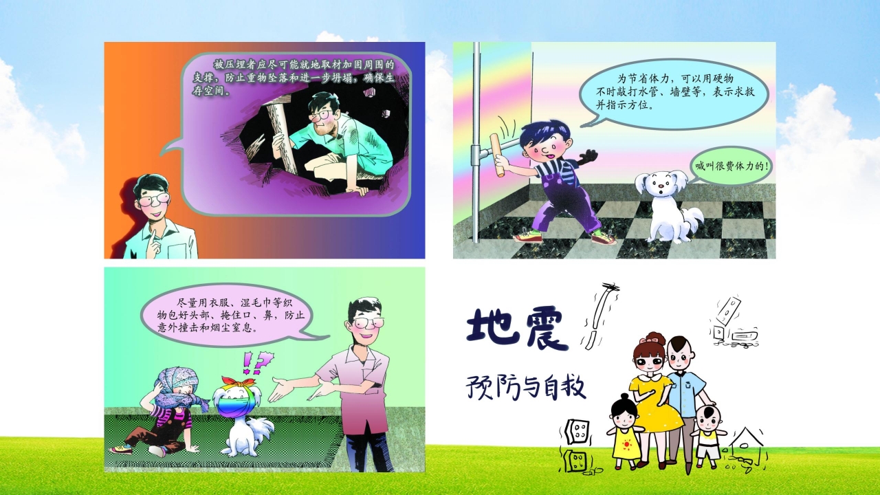 小学生防震减灾应急知识宣传展示ppt模板