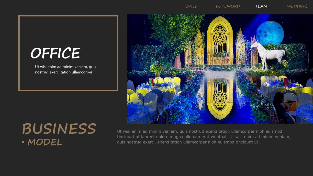 欧美风高端婚礼策划ppt模板