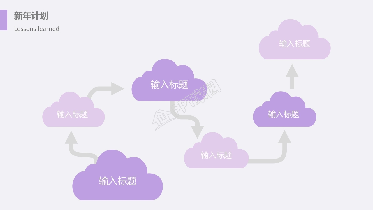 紫色简约风工作汇报通用ppt模板