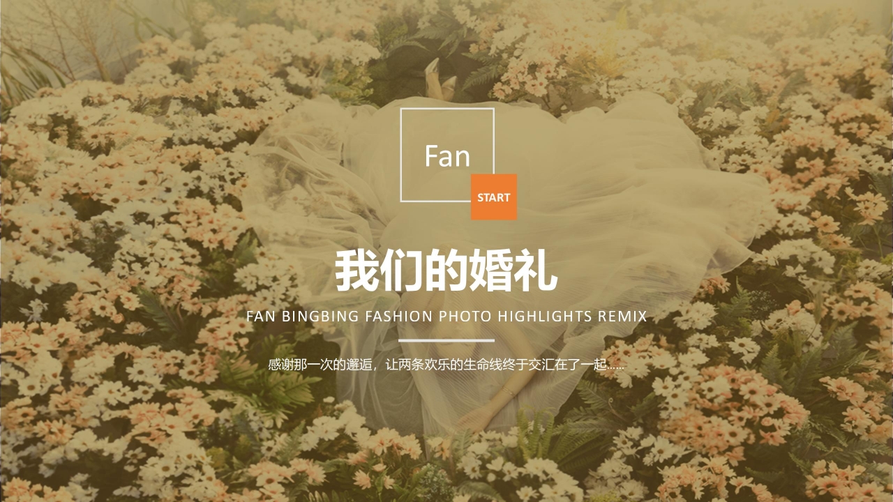 我们的婚礼主题婚礼策划ppt模板
