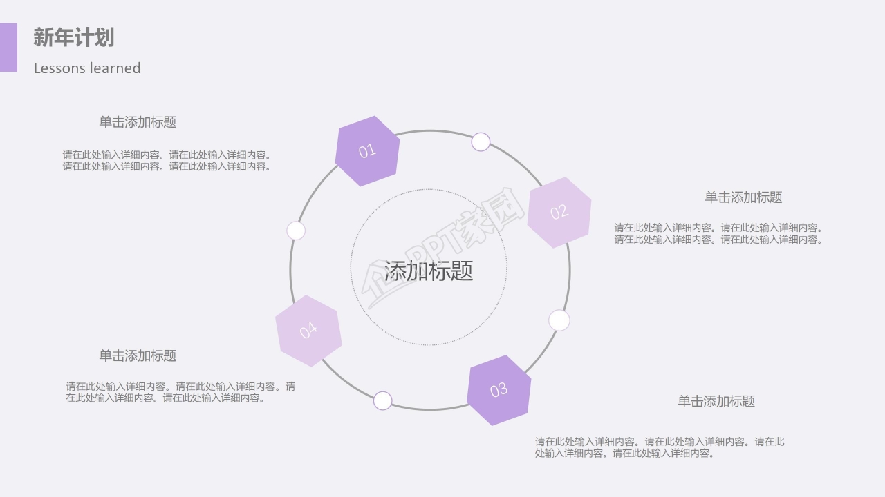 紫色简约风工作汇报通用ppt模板