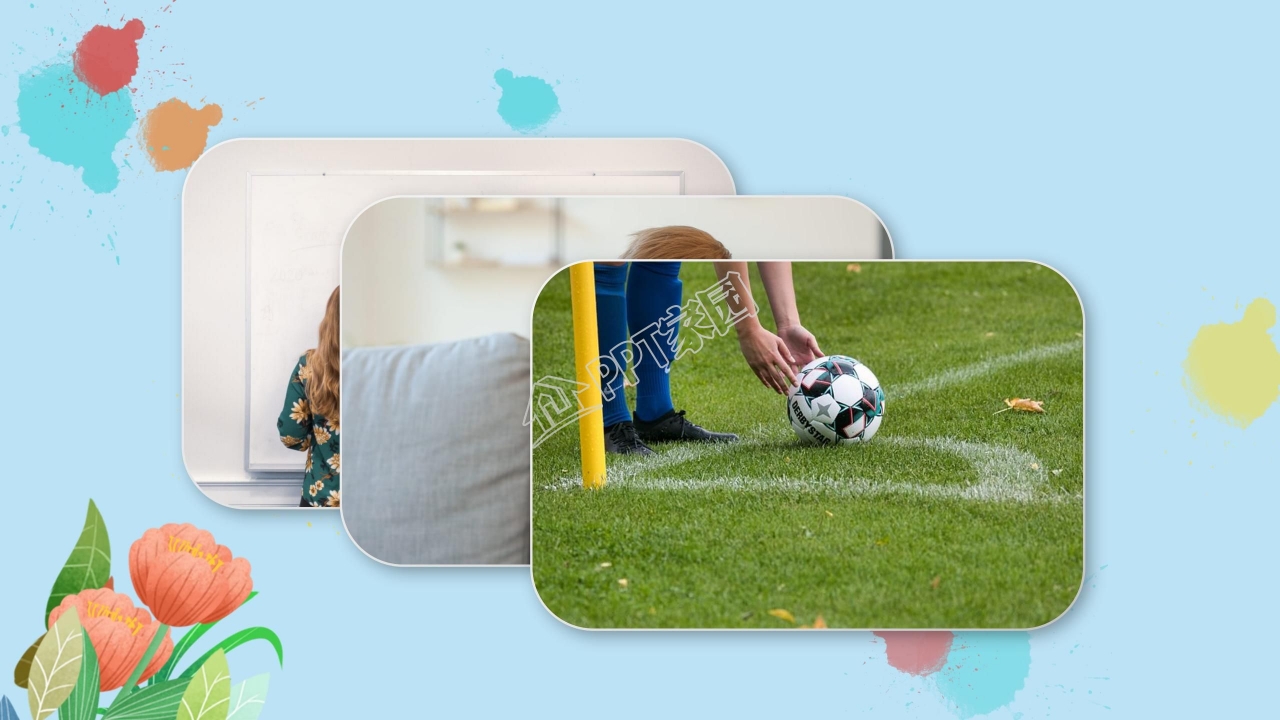 幼儿卡通成长相册ppt模板