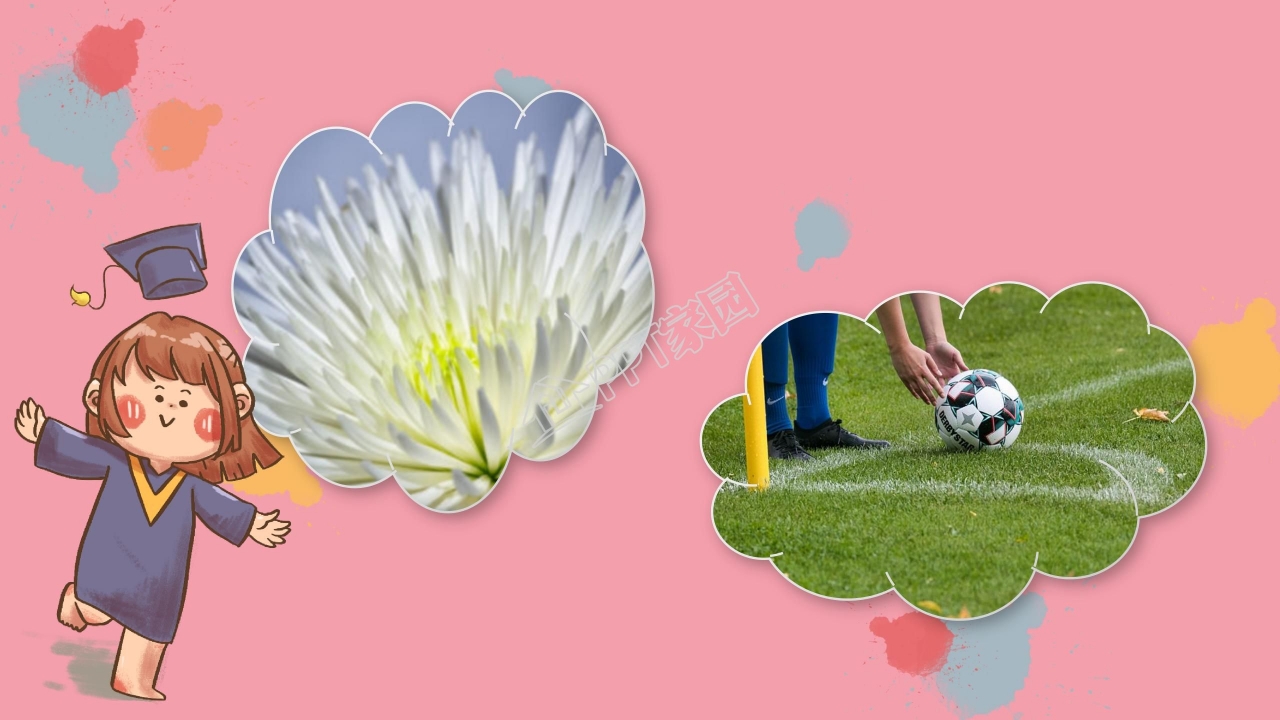 幼儿卡通成长相册ppt模板