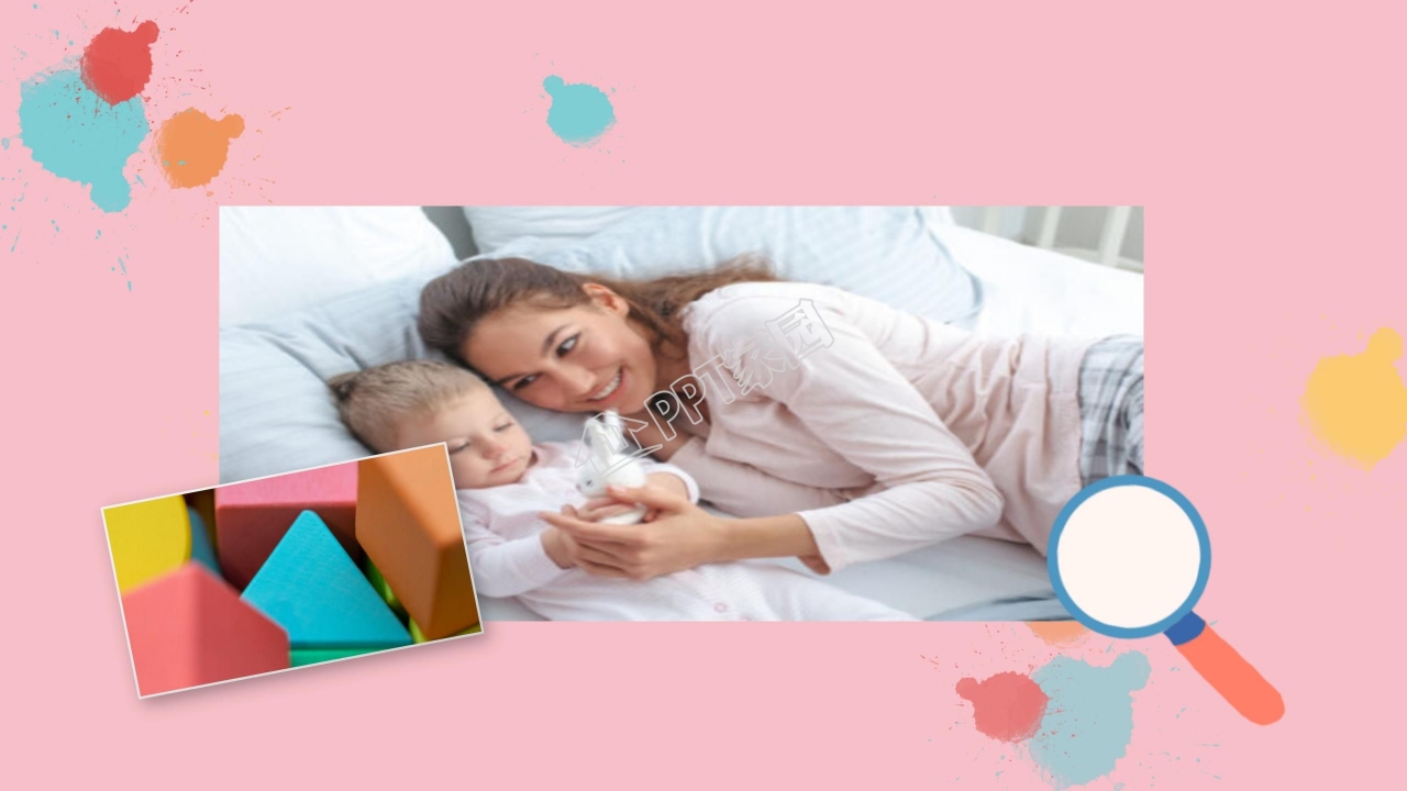 幼儿卡通成长相册ppt模板