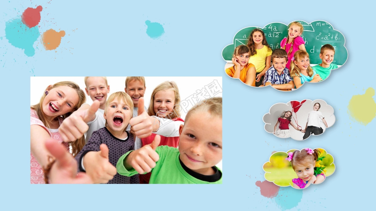 幼儿卡通成长相册ppt模板