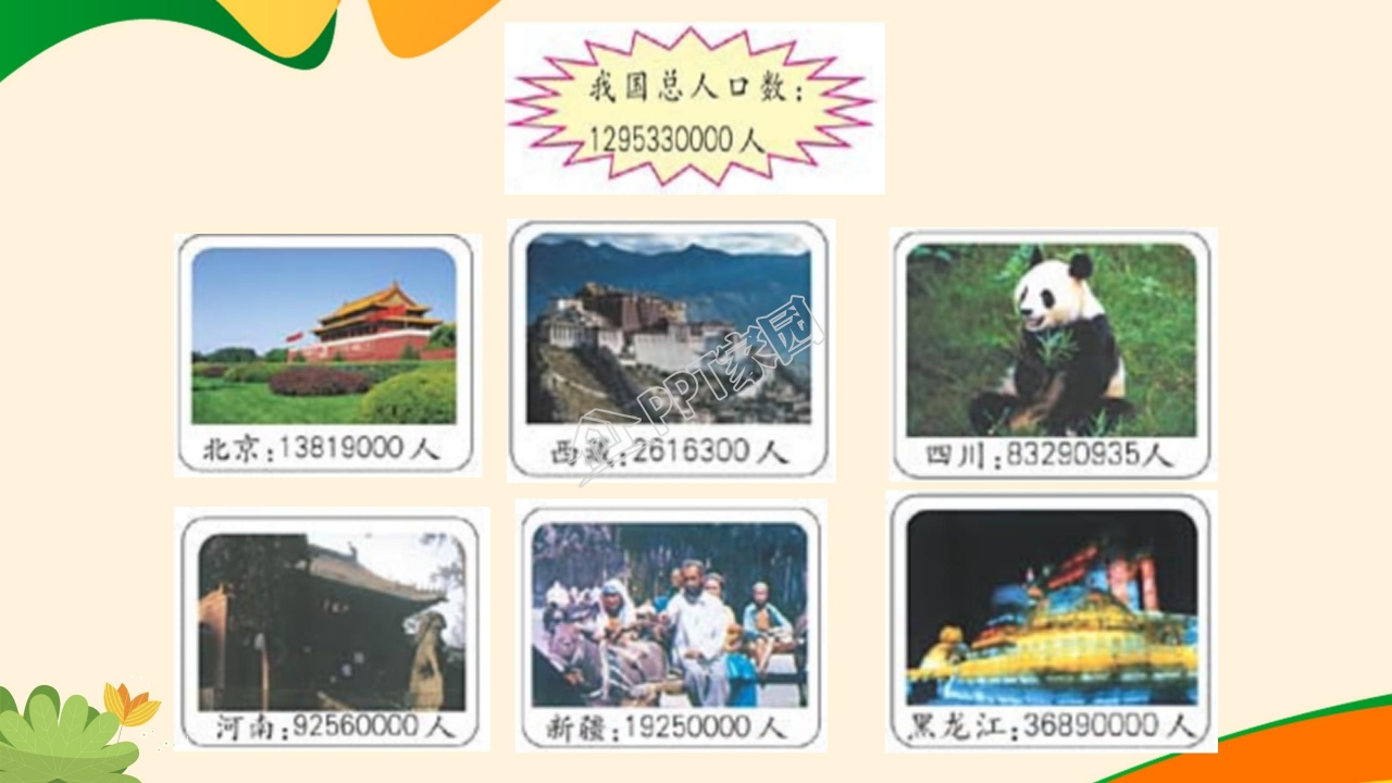 四年级上册大数的认识ppt 模板
