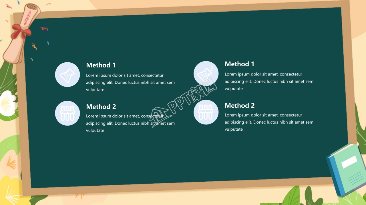 黑板风学校社团活动汇报ppt模板