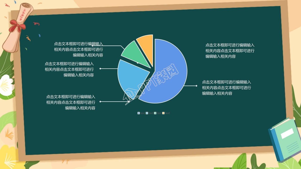 黑板风学校社团活动汇报ppt模板