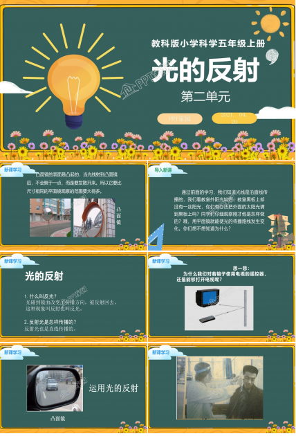 小学科学光的反射ppt模板