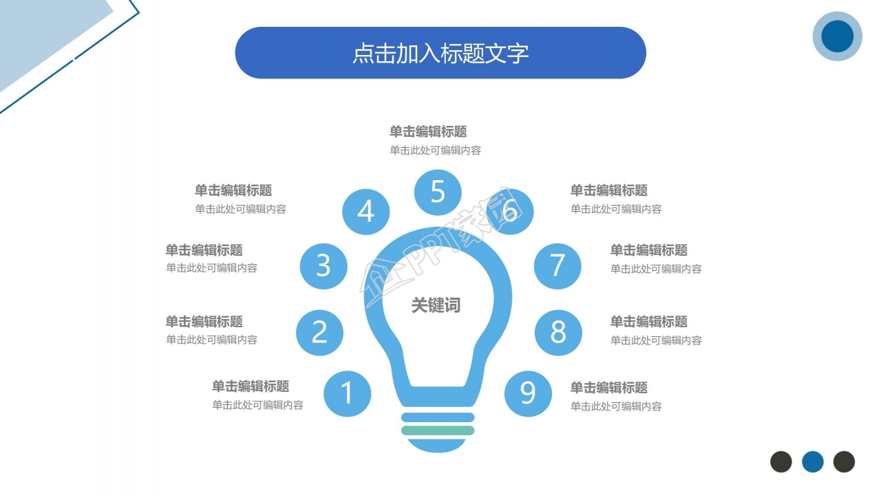 蓝色大气动态商务汇报ppt模板