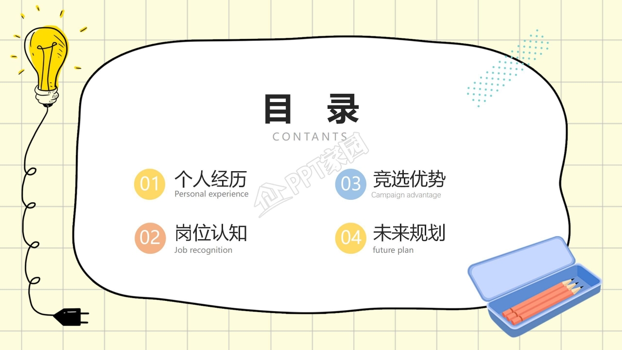 中学学生会竞选ppt模板